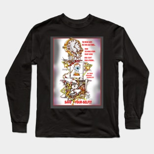 MUSIC GETS ME THRU - SAVE YOUR-SELF Long Sleeve T-Shirt